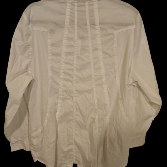 SOFT SURROUNDINGS White Cotton Blouse Top - Size 1X - Picture 2 of 7
